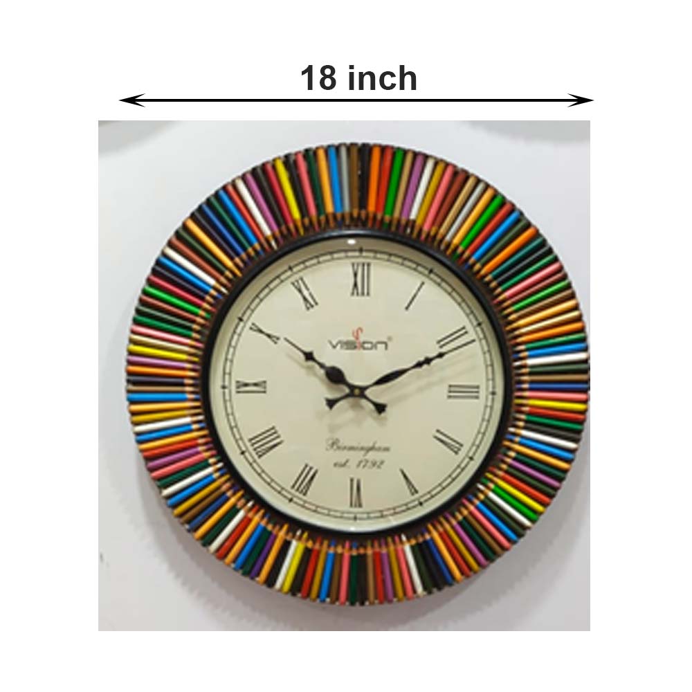 Wall Clock, (NAVIKA PRODUCTION), Wooden Pencil Clock,
Wall Clock - IM2253