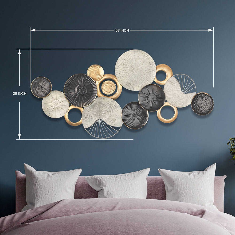 Wall Art, UAW013(UA OVERSEAS), Circle Leaf Wall Art, Metal Wall Art , Wall Art - IM2355