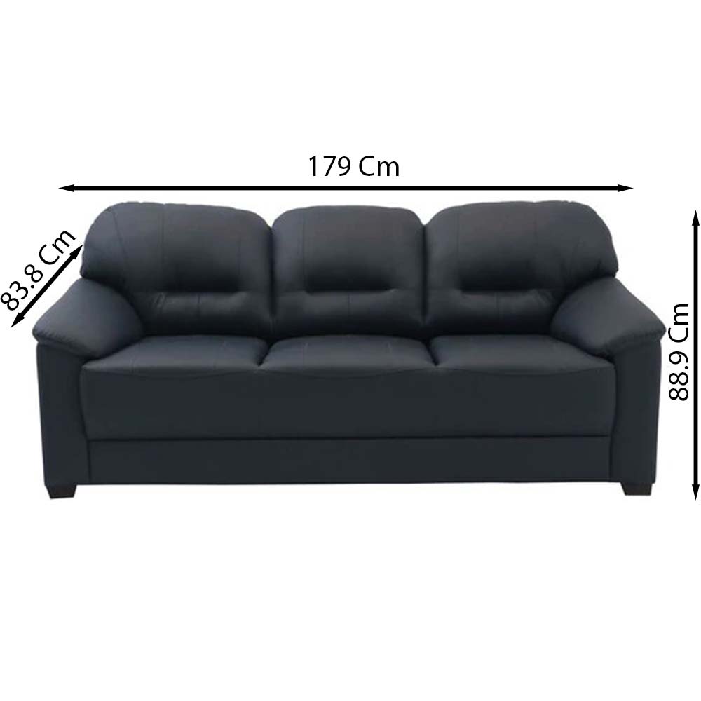 Sofa, FN1967850-S-PM29017 (Mubelcasa), Croma 3 Seater Sofa in Dark Blue Colour, Sofa - IM4076