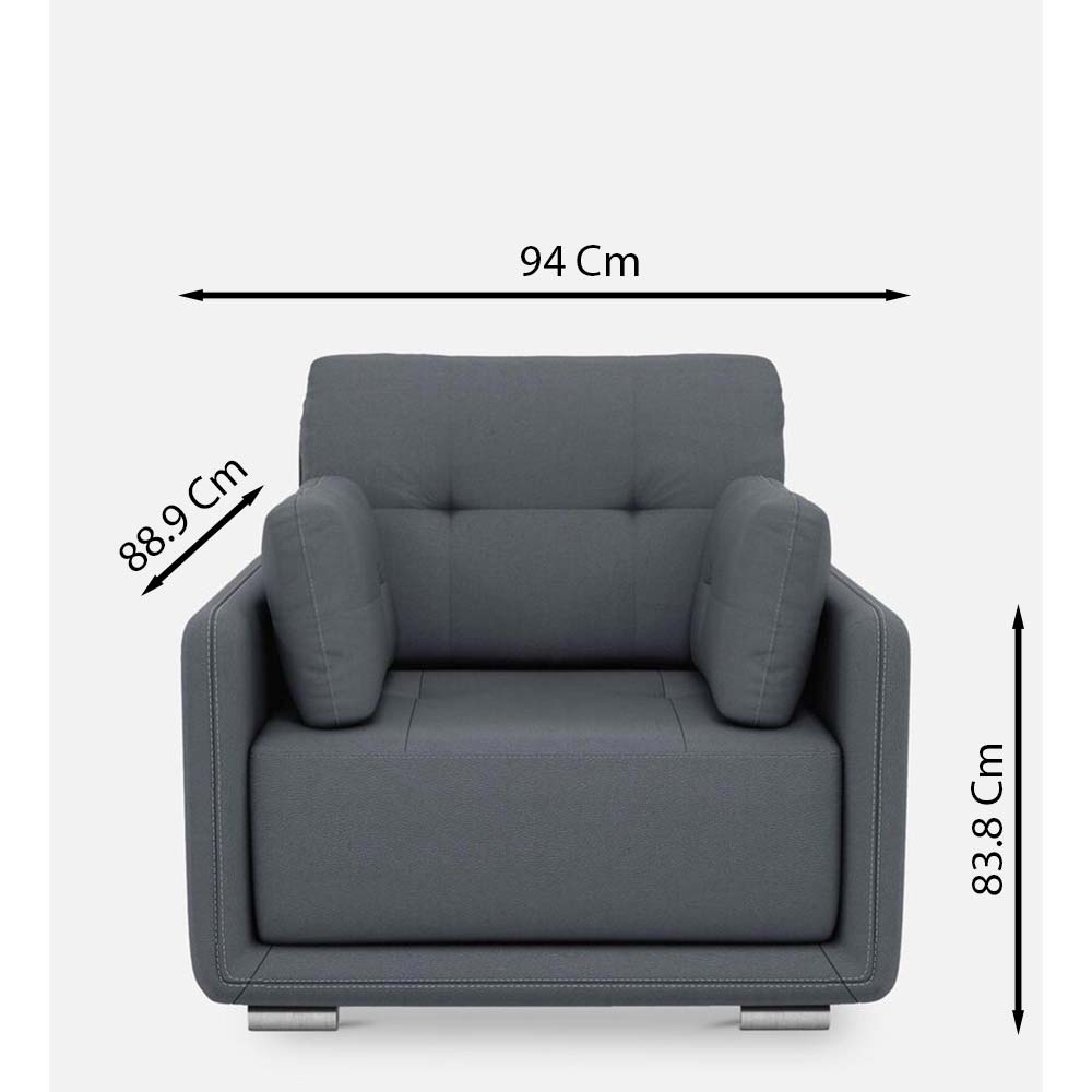 Sofa, FN1967869-S-PM29017 (Mubelcasa), Cedar 1 Seater Sofa in Grey Colour , Sofa - IM4079