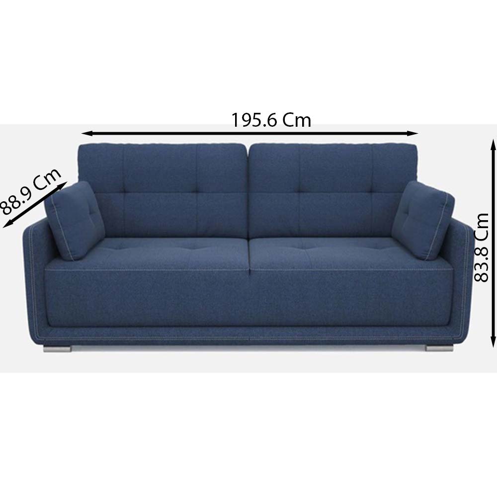 Sofa, FN1967874-S-PM29017 (Mubelcasa), Cedar 3 Seater Sofa in Blue Colour , Sofa - IM4082