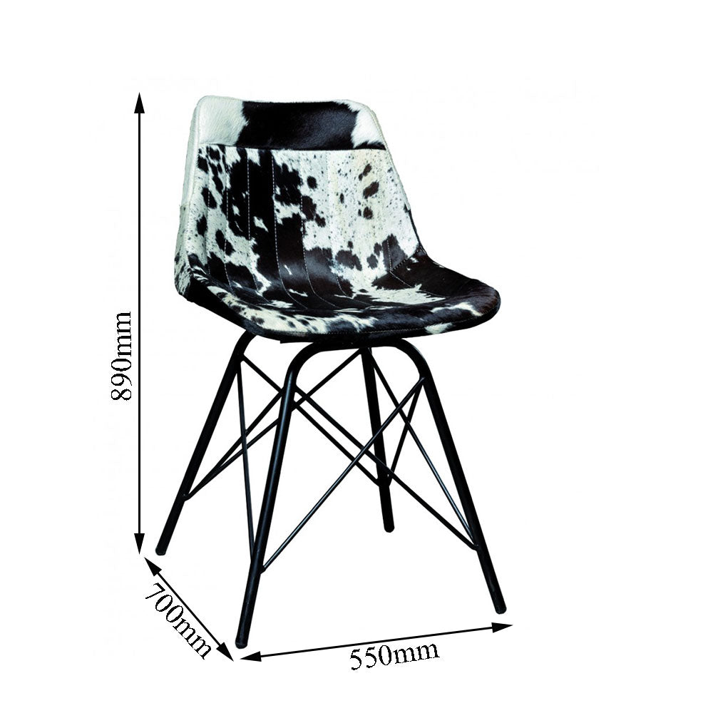 Chair, Black & White Chair, Chair with Metal Legs, Chair- IM6056
