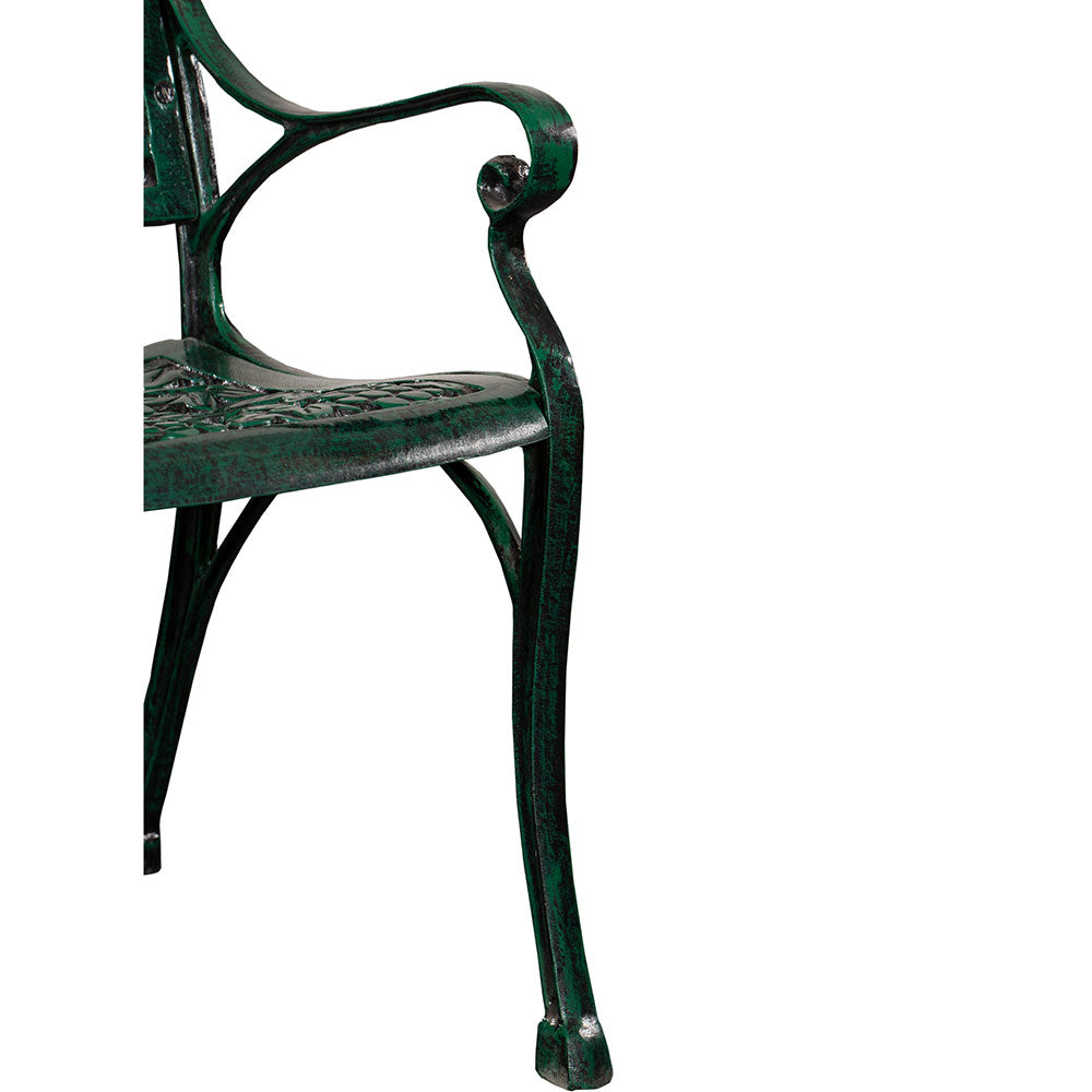 Table & Chair, DGC-001,DGT-018 - ANTIQUE GREEN (DWARKA ART INDIA), 2 Cast Aluminium Chair and 1 Table, Table & Chair Set - IM6111