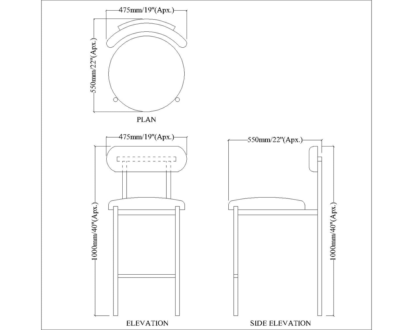 Bar Stool, Grey & Black Color Bar Stool,Kitchen Stool, Brekfast Counter Chair, High Bar Chair, Counter Stool, Bar Stool - IM6129