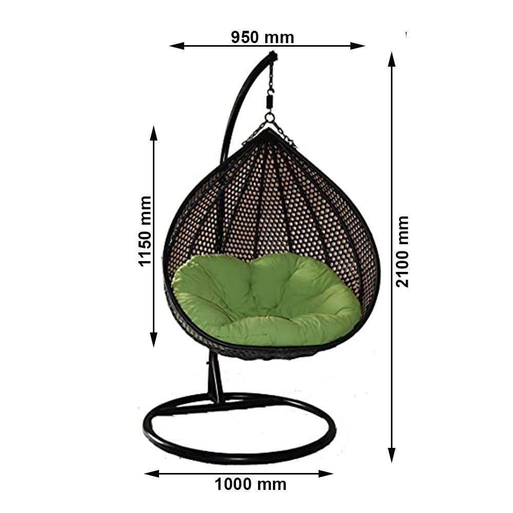 Swing, Black & Green Color Swing, Swing for Living Room, Swing for Garden Area, Swing for Drawing Room, Swing - IM6137