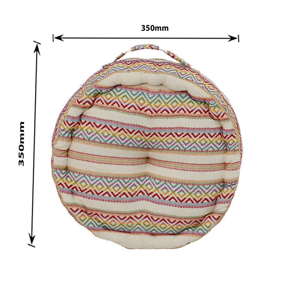 Cushion , Cushion in Round Shape ,Cushion for Car, Cushion in Sand Color , Puffy Seater for Sofa , Puffy Seater for Chair , Cushion - EL - 15035