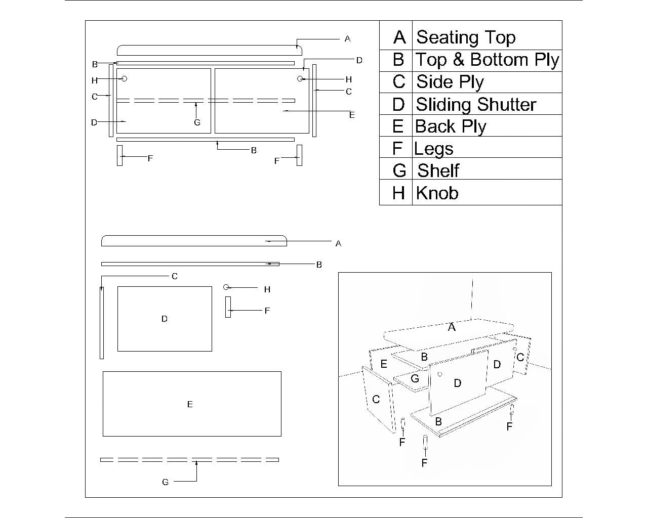 Brown Shoe Cabinet with Cushioned Seat, Open & Sliding Door Storage – IM-1007