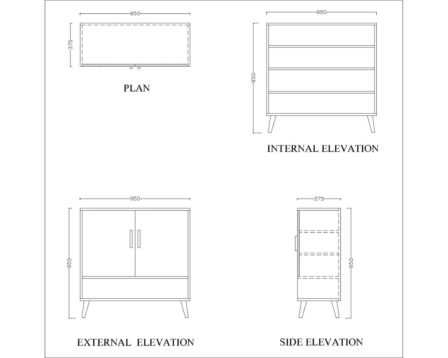 Dark Walnut Wooden Shoe Cabinet with Open & Closed Storage – IM-1007