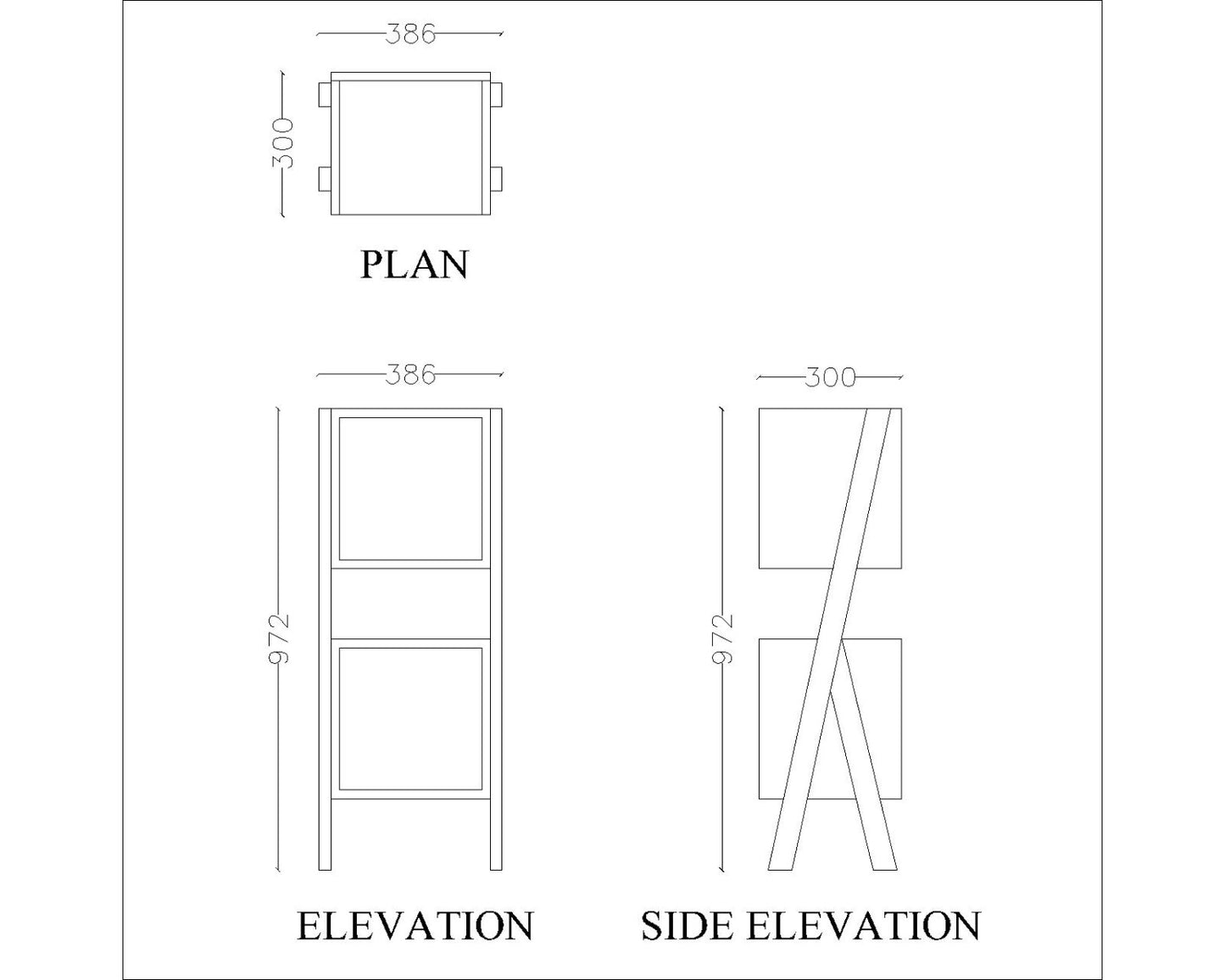 Wooden storage unit , storage unit with open front , White colour storage unit, storage unit for books/random accessories,Storage unit-IM1011