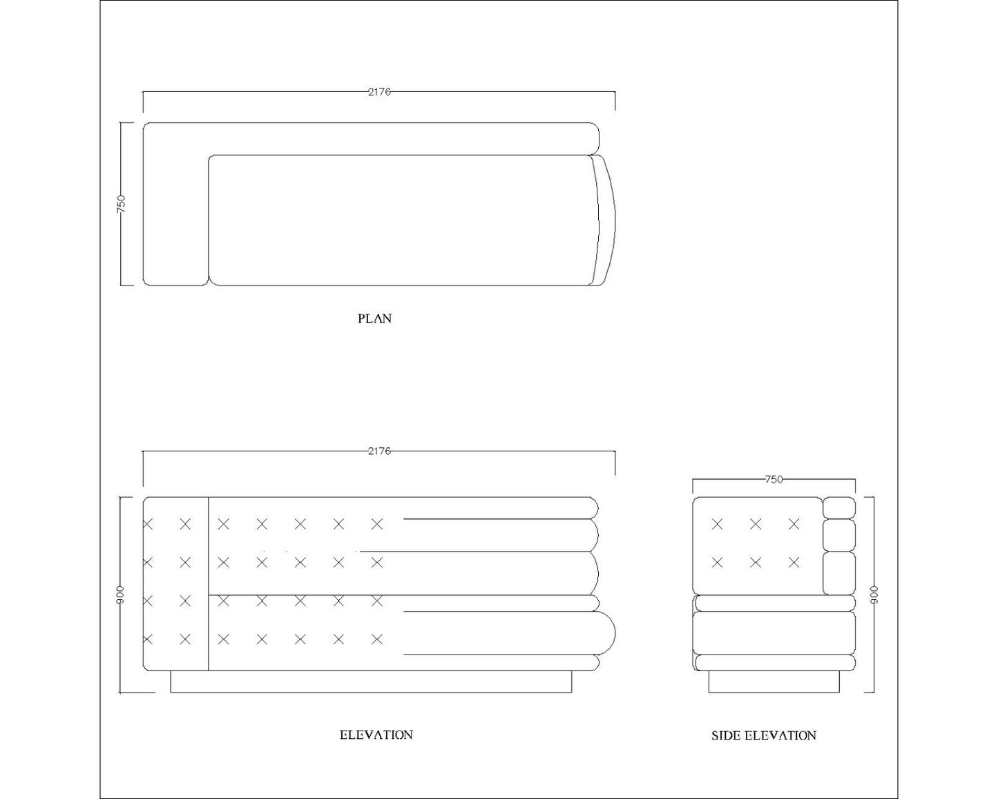 3 seater sofa, sofa for living/waiting/office area modern look sofa in grey with golden base,Sofa - IM2007