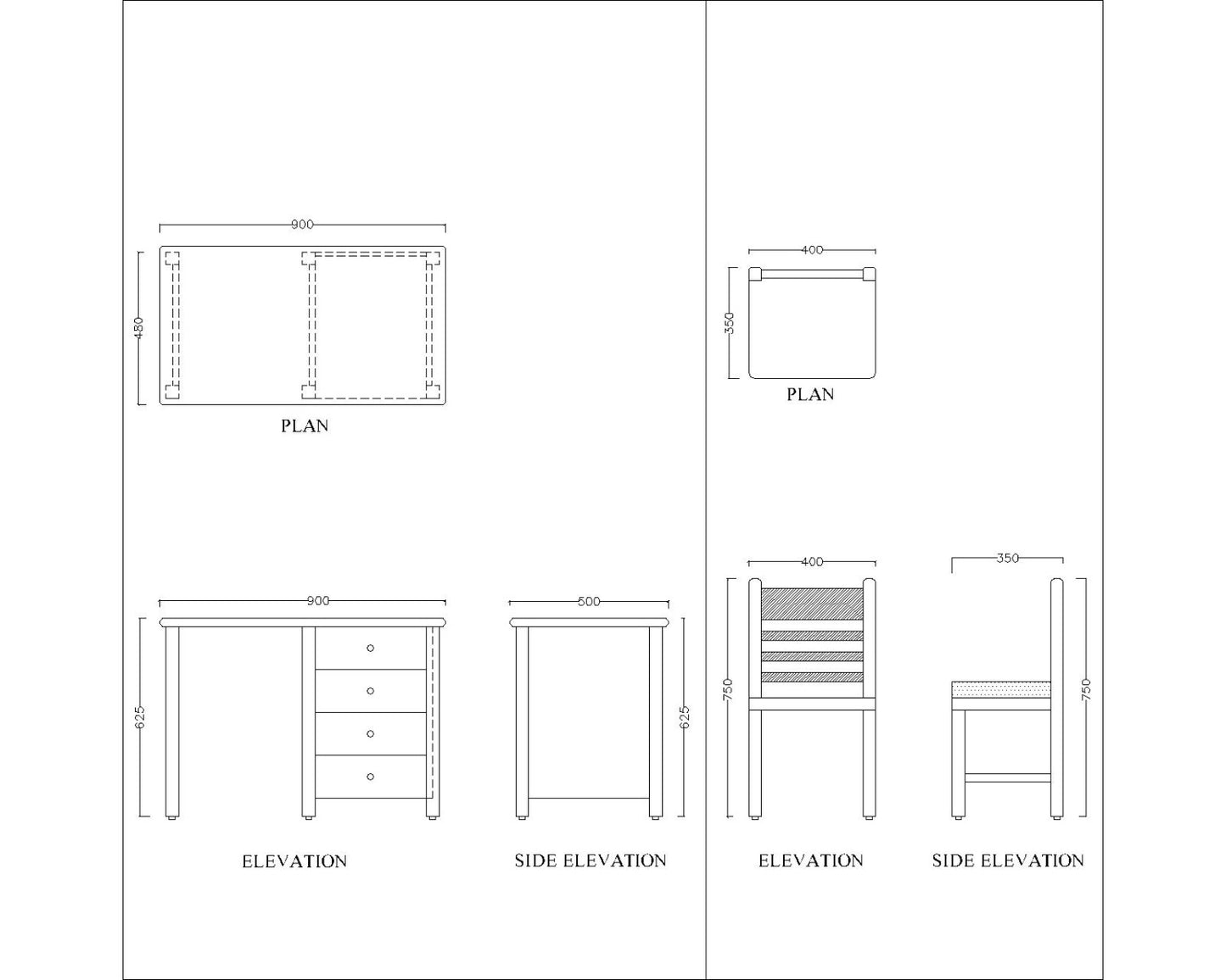 Kids table, Kids chair, study table, kids study table, Rectangle table, table chair set, table with drawers, Study sets -Table and chair set- IM 4007