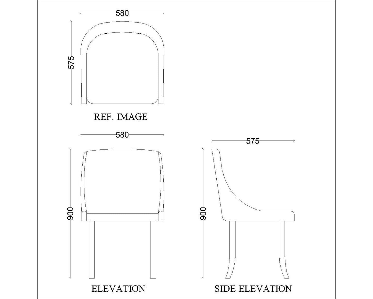Chair, White & Brown Color Chair,Chair for Living & Office Area, Chair- IM - 555