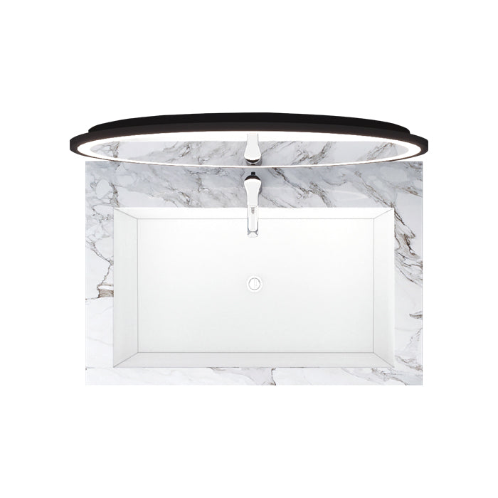 Sleek Wall-Mounted Vanity with Soft-Close Drawers and Marble-Look Top 2100