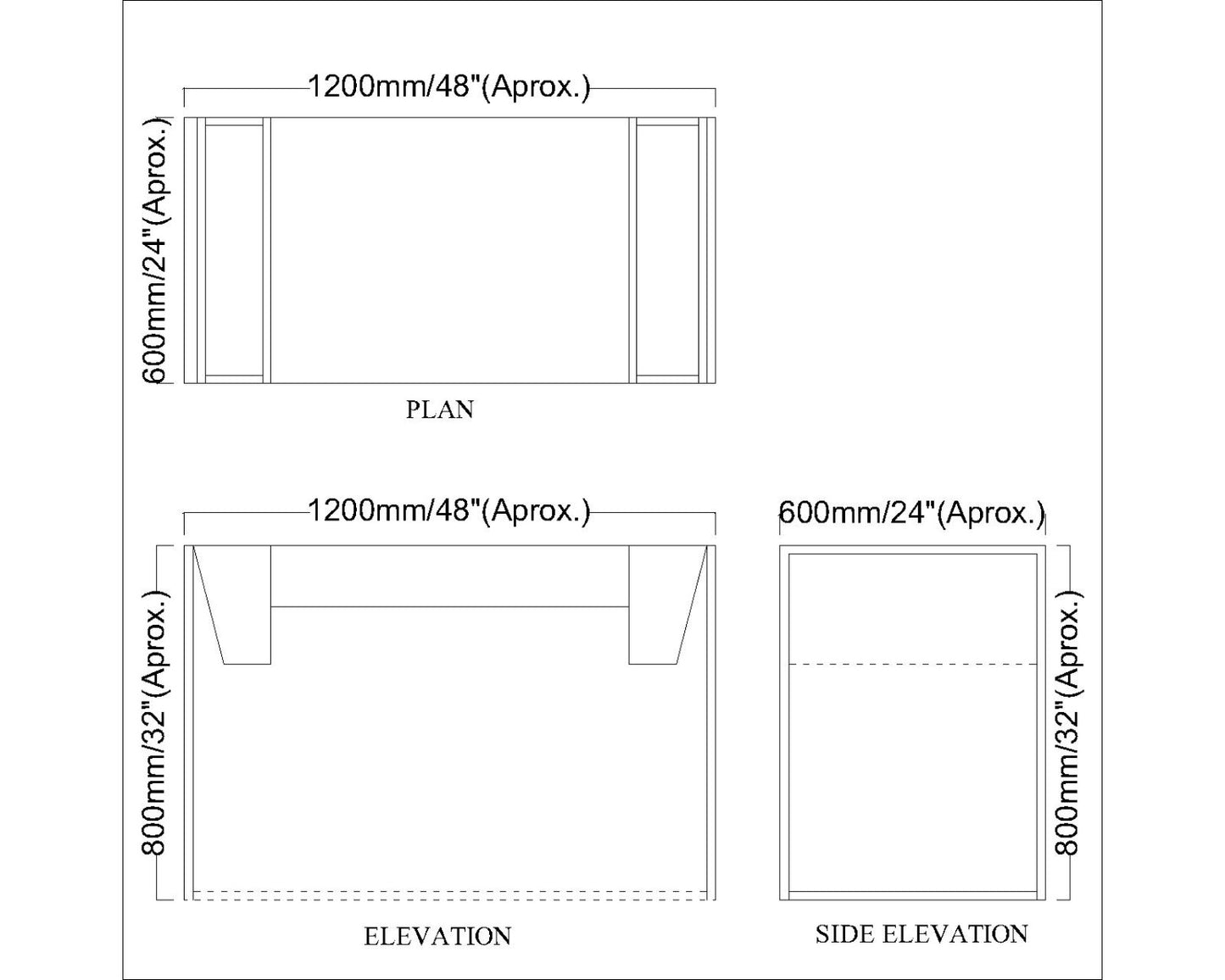 Study Table, Wood Study Table, Study Table with Drawer, Study Table with Open Space, Study Table with Black MS Leg, Study Table - VT - 12012