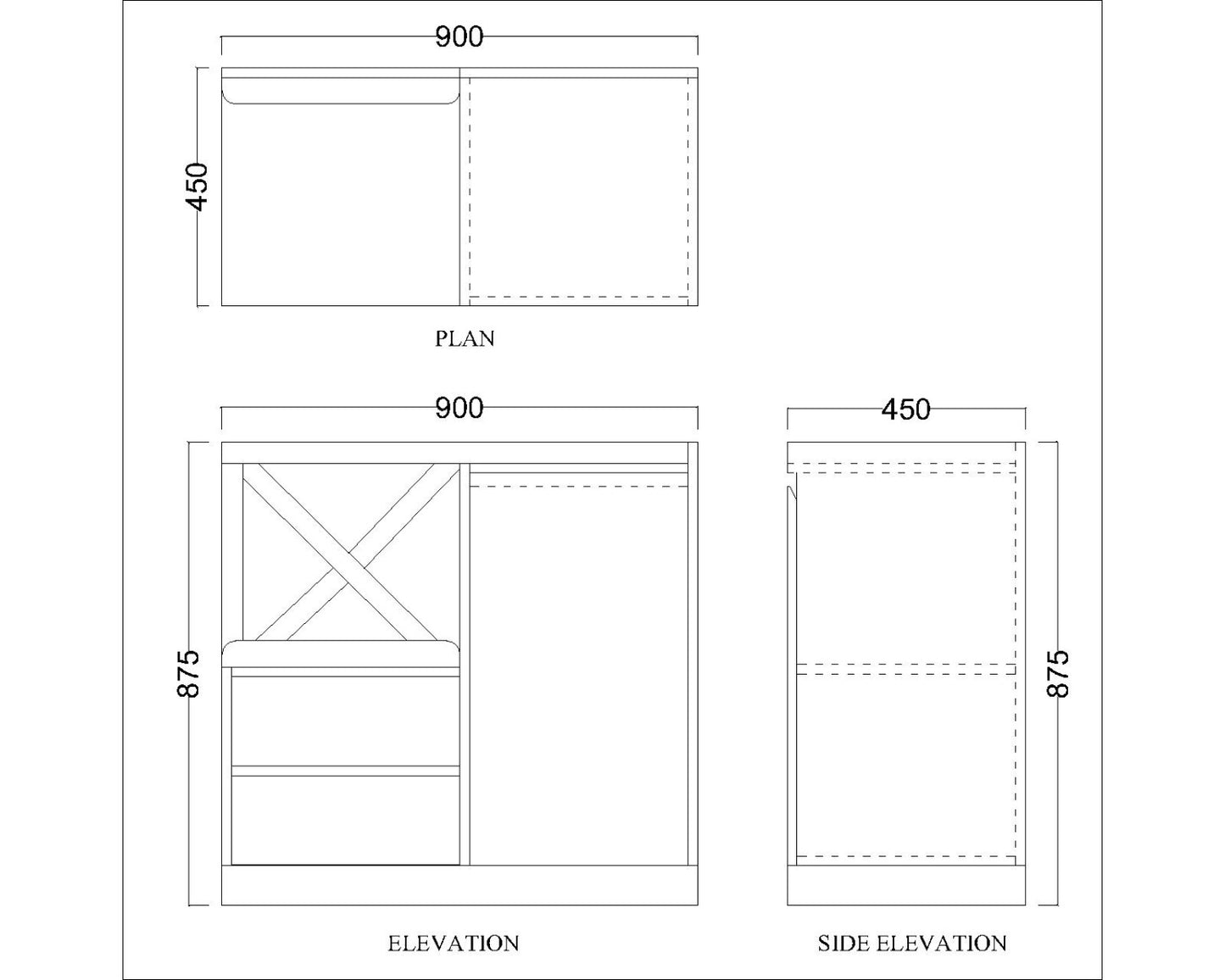 Light Wood Entryway Bench with Grey Cushion and X-Back Design, VT-10005