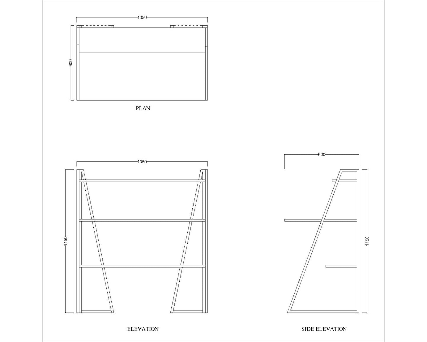 Study Table, Wood Study Table, Study Table with Open Shelf, Study Table with White MS Legs , Study Table - VT - 12007