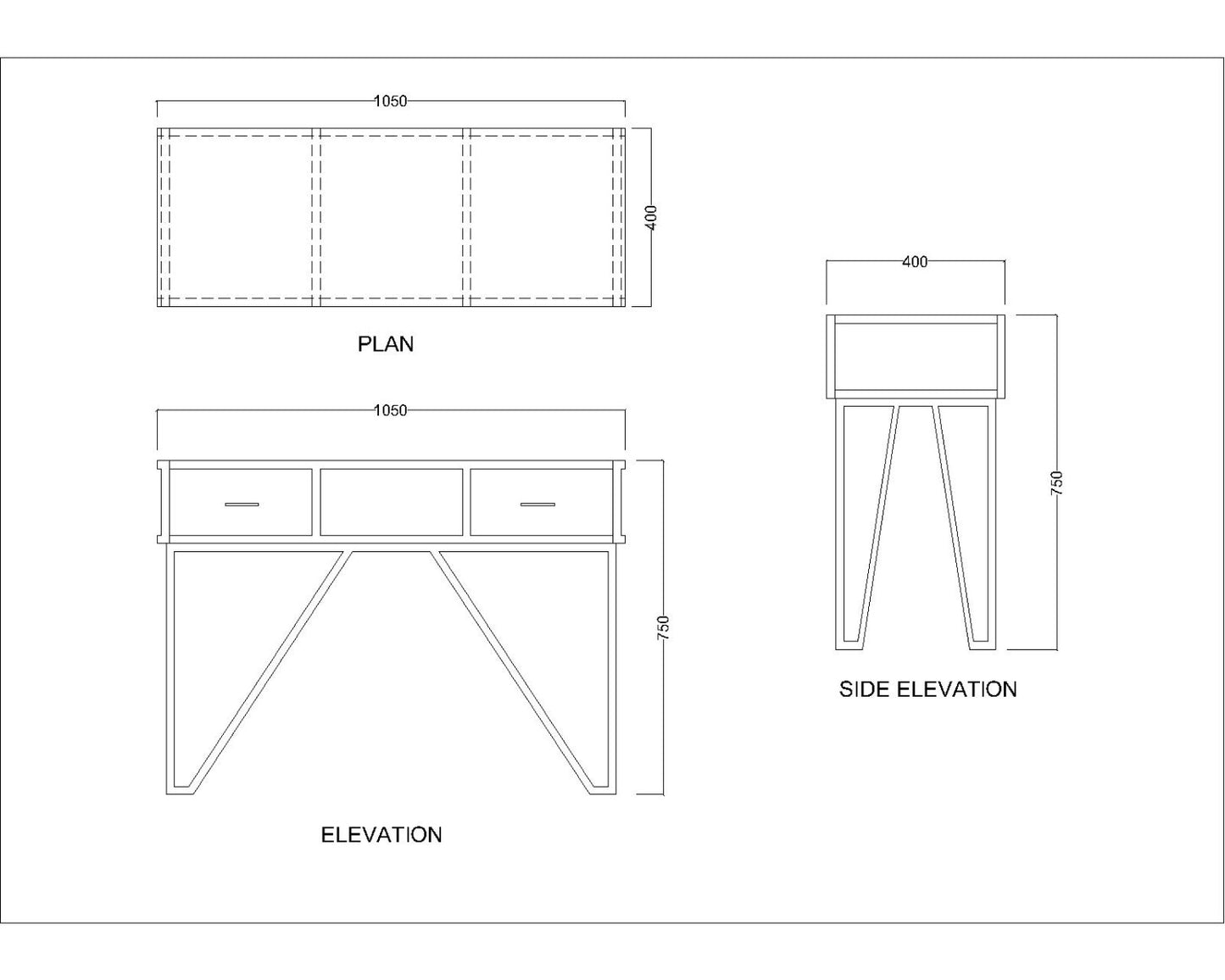 Console Table, Beige Color Console Table, Console Table with Open Shelf, Console Table with Drawer, Console Table with MS Leg in Gold Finish, Console Table - VT-12051