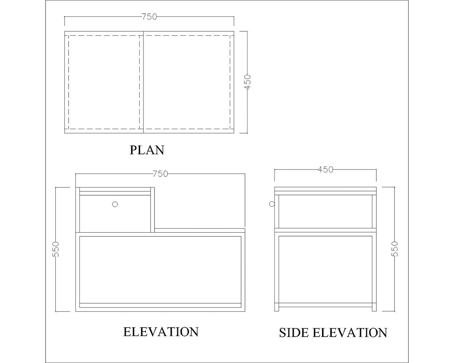End Table, Wood End Table, End Table with Open shelf, End Table with Drawer, End Table with Black MS Leg, End Table -VT -12059