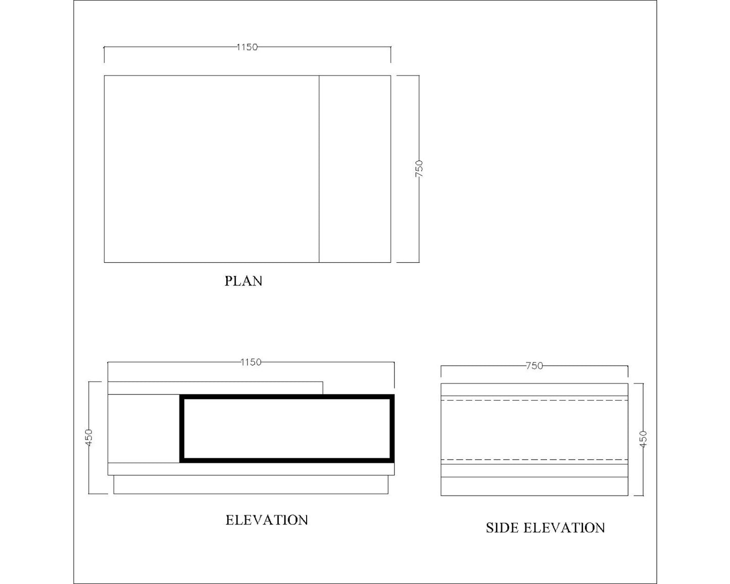Coffee table, center table, White & Brown Center Table, Center Table with open shelf, Center Table -VT - 12064