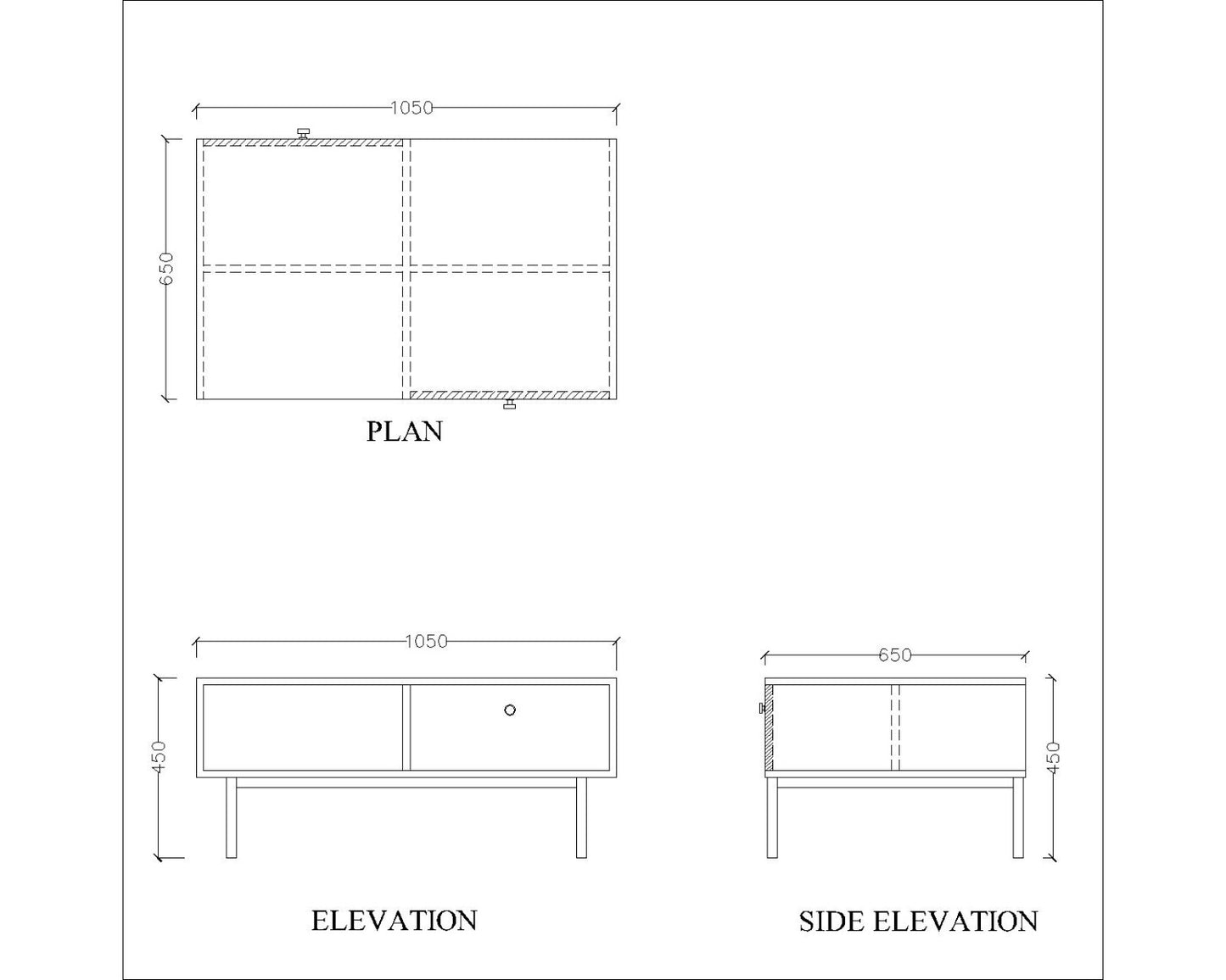 Coffee Table, Center table, White Color & Wood Center Table, Center Table with shelf, Center Table with Drawer, Center Table -VT - 12066