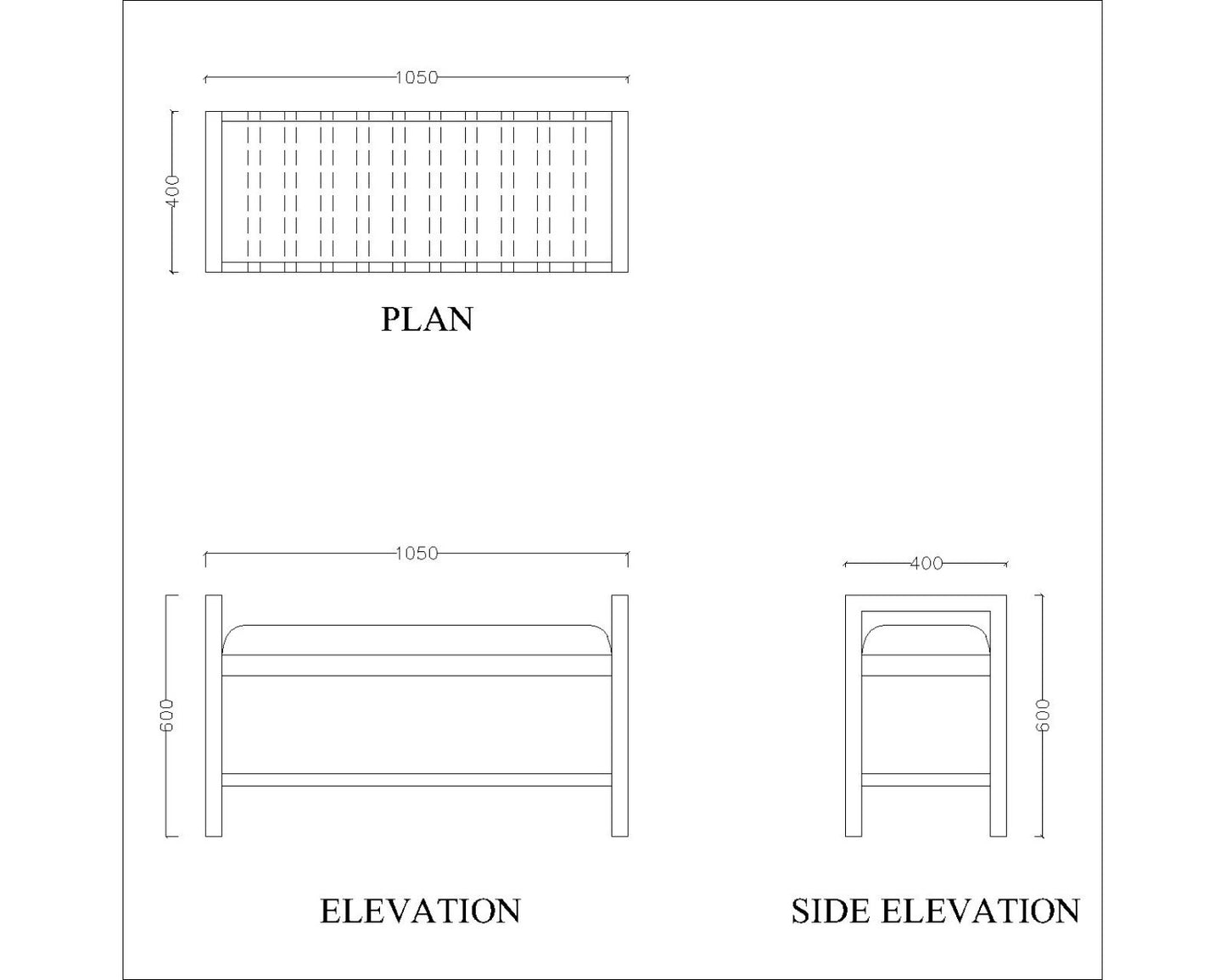 Natural Wood Daybed with Grey Cushion and Slatted Base, VT-3002