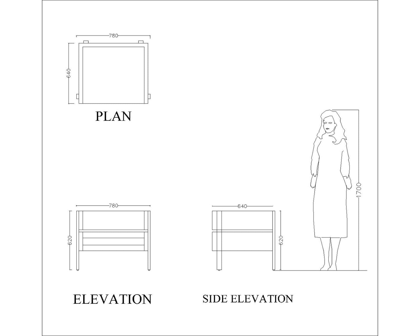 1 Seater Rectangular sofa with pine wood finish , Sofa-VT-4002