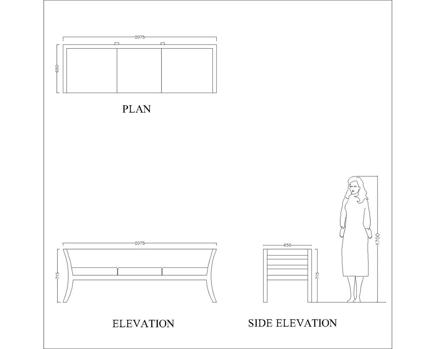 3 seater sofa, wooden sofa, living room sofa, wooden sofa, drawing room Sofa-VT-4006