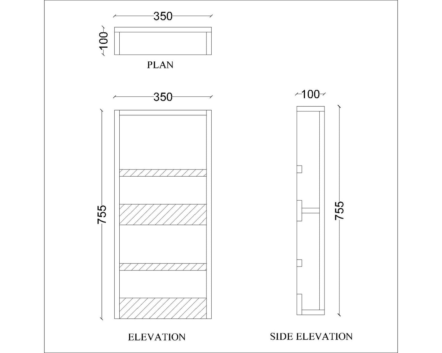Wall shelves with frame in wood with solid colour finish & open shelf,utility shelf for books/magazines stand,Wall Hanging Storage unit,Wall shelf units-VI541