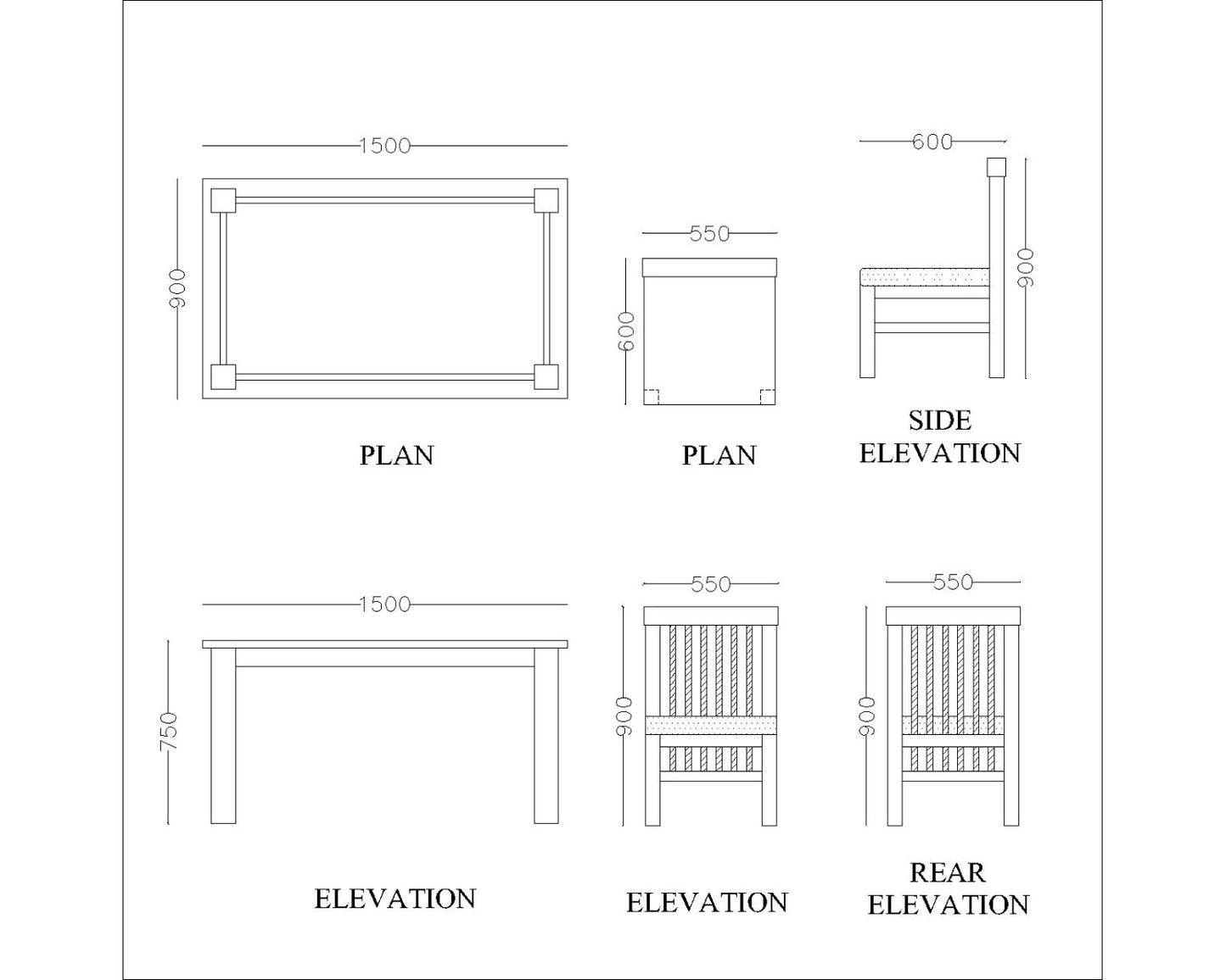 6-Seater Dining Set with Rectangular Solid Wood Dining Table and Purple Suede Fabric Chairs - VI750