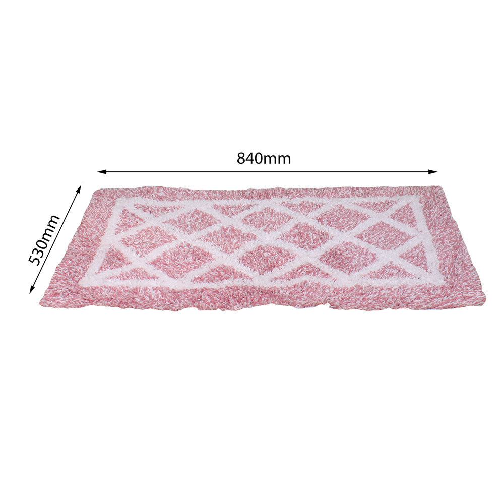 Bath Linen, Pink & White Bath Linen, Rectangular Bath Linen, Bath Linen - VT - 15034