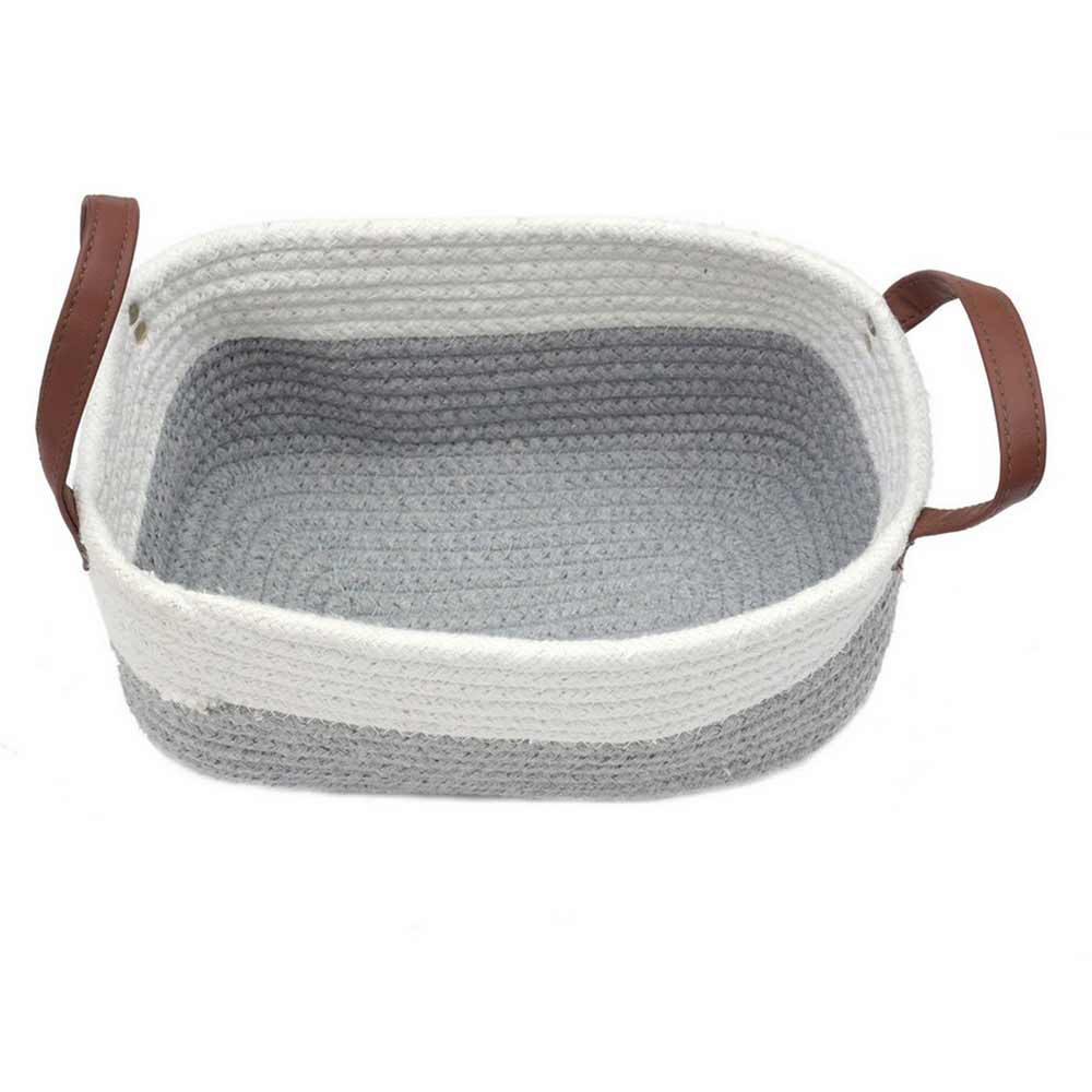 Storage Basket , (i306_10_1), Storage Basket With Grey & White Color, Storage Basket - VT11034