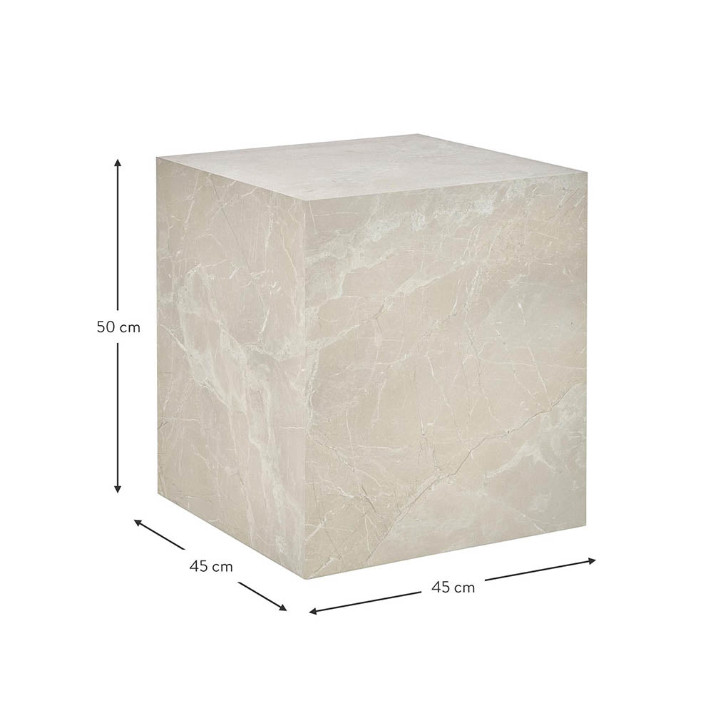 Side Table, (BI2816) Side Table with Grey Marble Finish, Side Table - VT12188