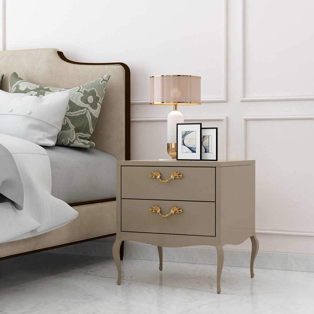 Bedside Table, Bedside Nightstand, Olive Green Color Bedside Table, Si ...