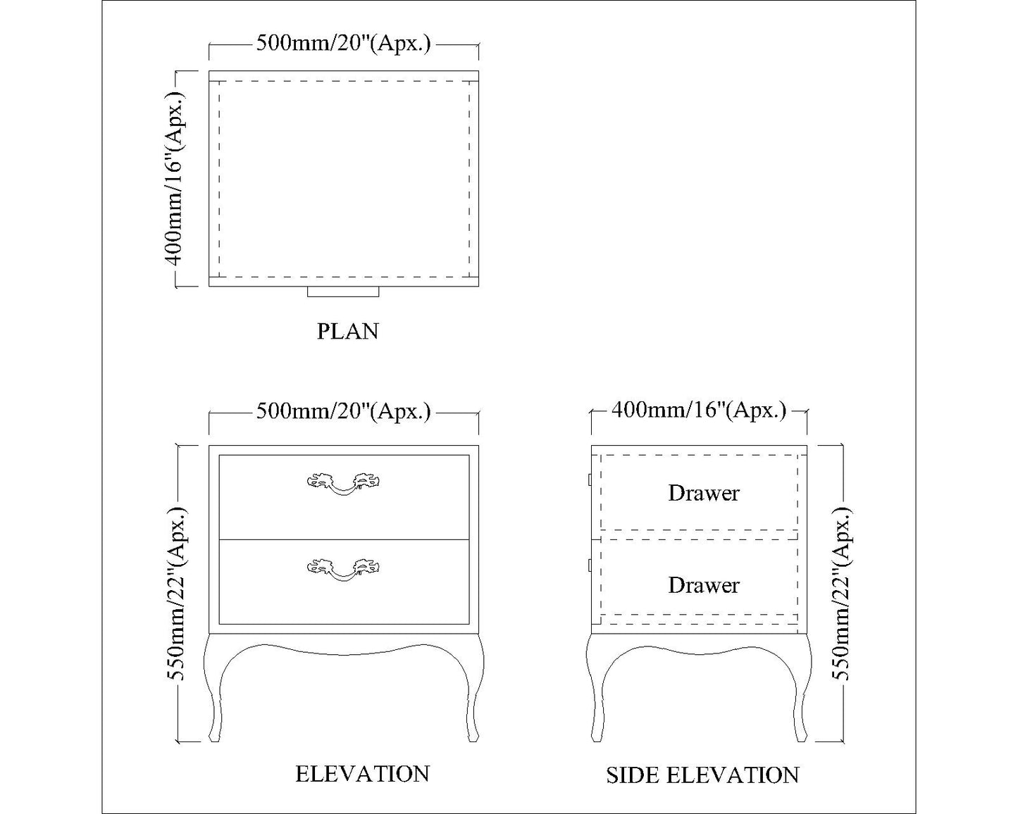 Bedside Table, Bedside Nightstand, Olive Green Color Bedside Table, Side Table with Drawer, Bedside Table - VT12208