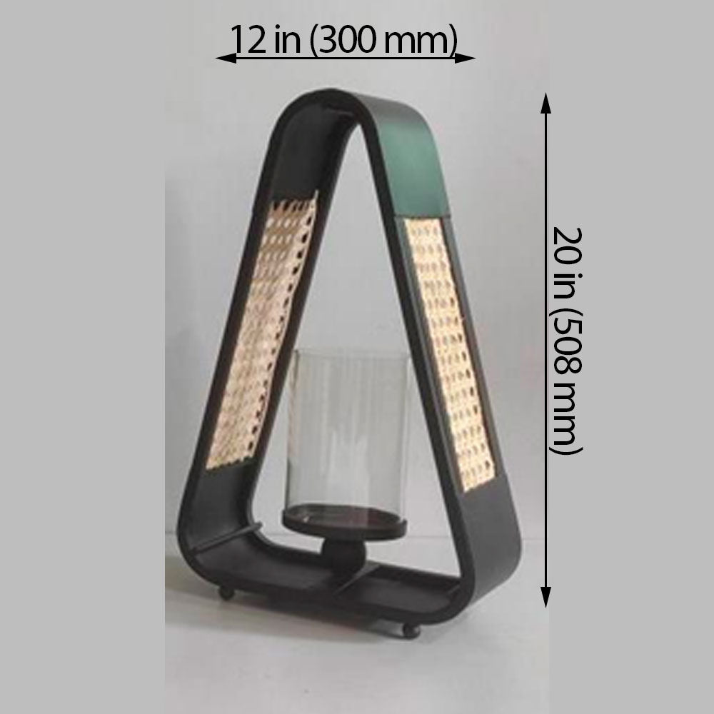 Table Lamp, Table Lamp with Black Color, Table Lamp in Metal & Cane, Table Lamp for Home, Table Lamp - VT14008
