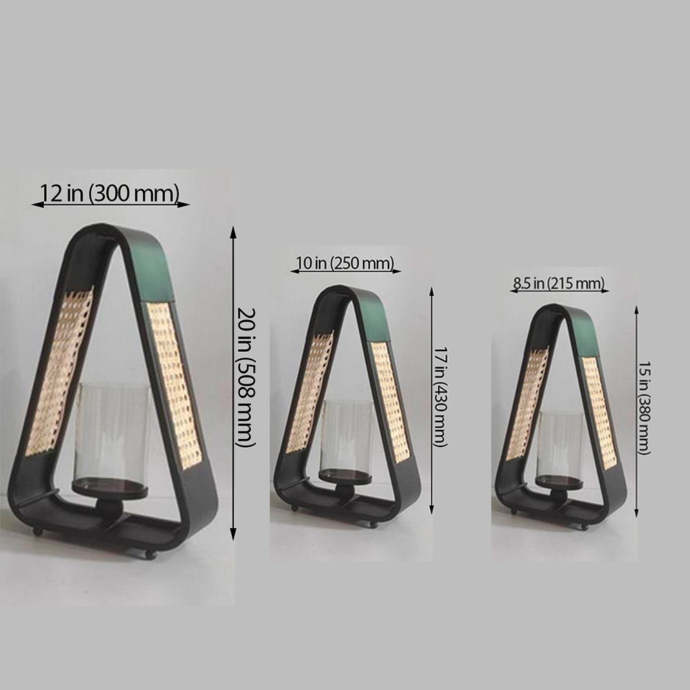 Table Lamp, Table Lamp with Black Color, Table Lamp in Metal & Cane, Table Lamp for Home, Table Lamp - VT14016