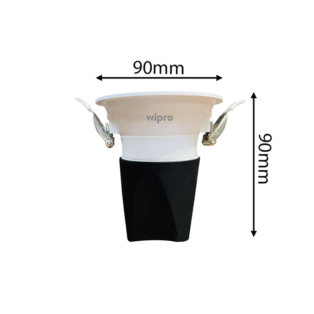 6Watt, LD47-670-024-30-WH, Wipro's Solas is a deep recessed trimless downlighter. It is specially designed, easy to install & provides low glare. It is available both in white & black colour, LED Light - V