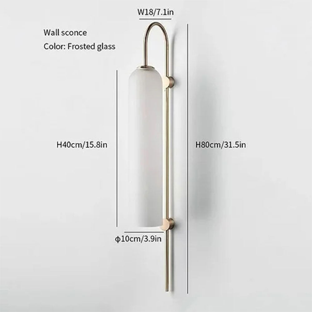 Wall Light, Luke Wall Lamp(Sizzling Lights), Classical Cum Mordern Light, Gold & White Color Wall Light, Frosted Cylindrical Glass Shade, Wall Light - VT14165