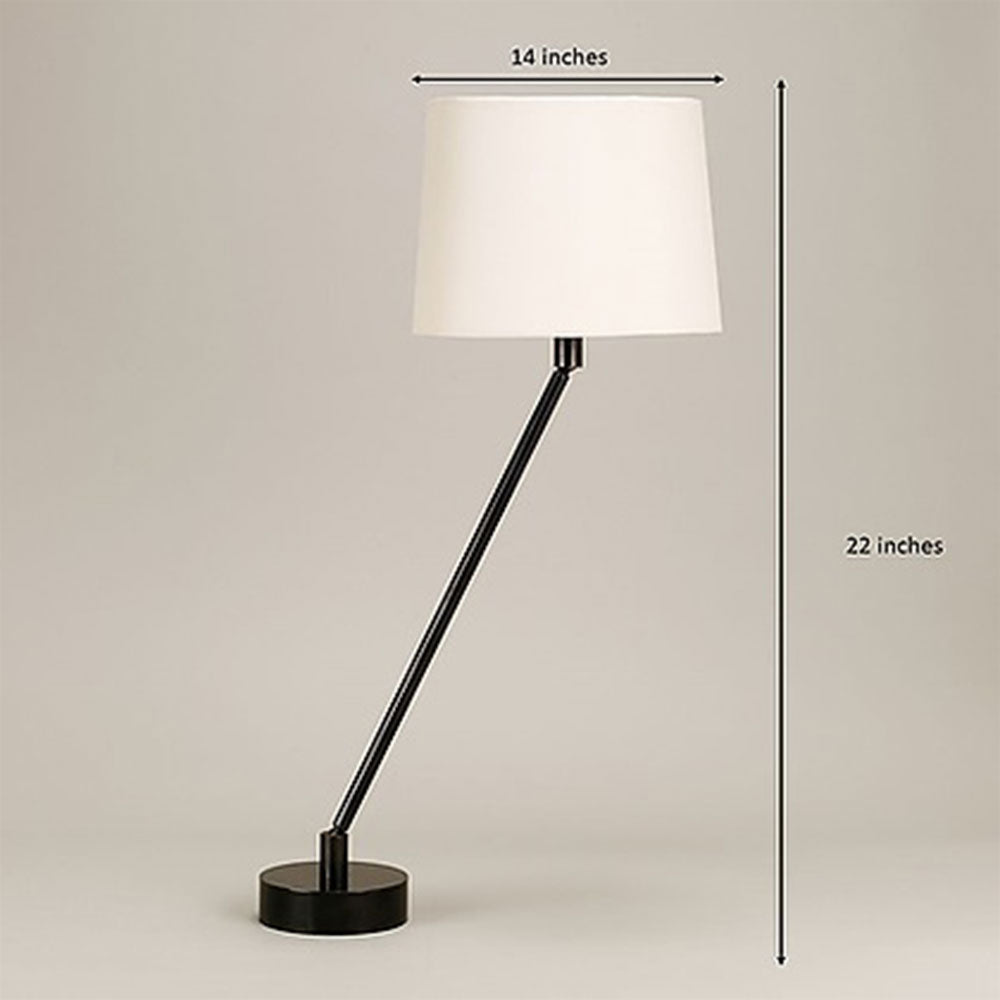 Table Lamp, Adjustable Table Lamp (Sizzling Lights), Nightstand Lamp, White Lampshade with Black Finish, Table Lamp - VT14184