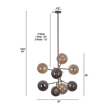 Chandelier, Bubble Chandelier (Sizzling Lights), Chandelier for Living Room & Bedroom, Chandelier - VT14200