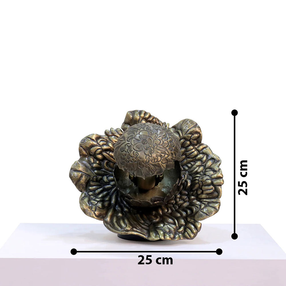 Table Lamp, Celeste Petal (Home Blitz), Nightstand Lamp, Golden Color Lamp, Table Lamp - VT14206