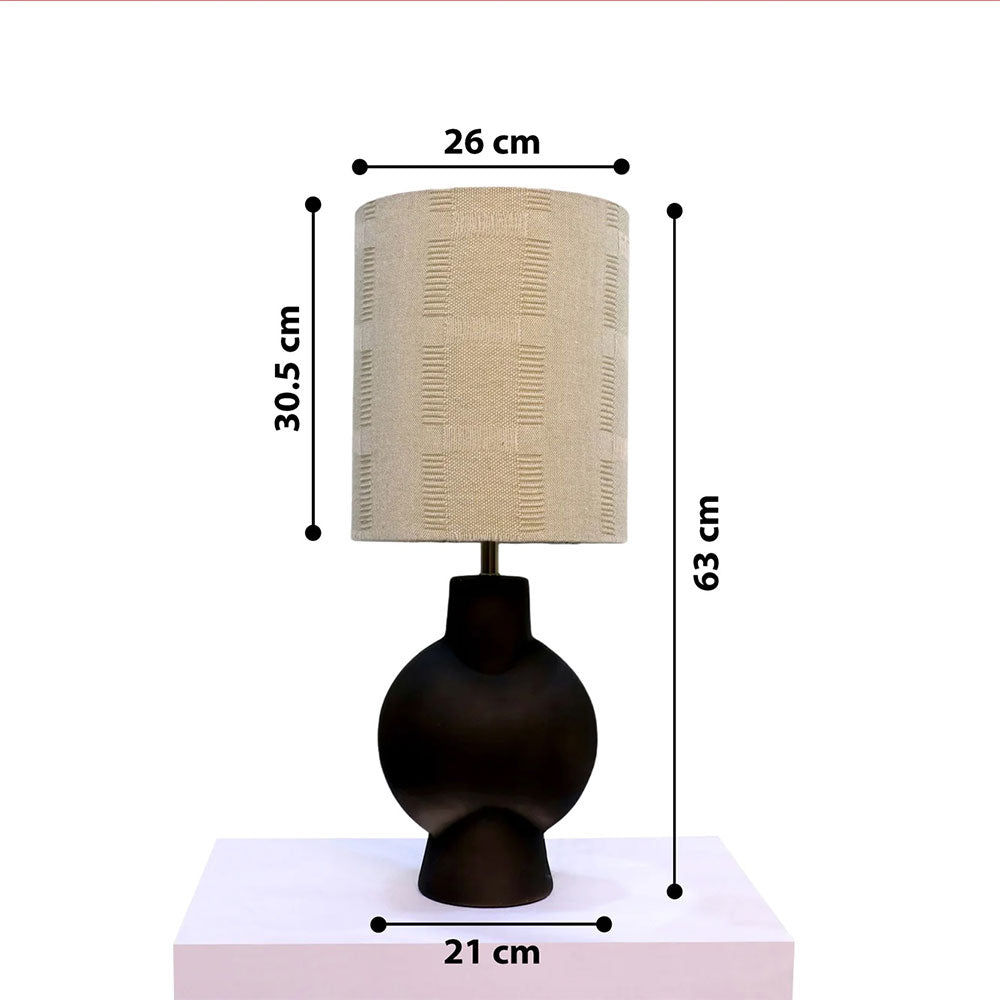 Table Lamp, Globus (Home Blitz), Nightstand Lamp, Brown & Beige Color Lamp, Table Lamp - VT14211