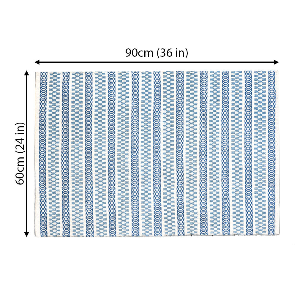 Rugs, Rugs with Blue & White Color, Rugs for Home, Rugs - VT15153