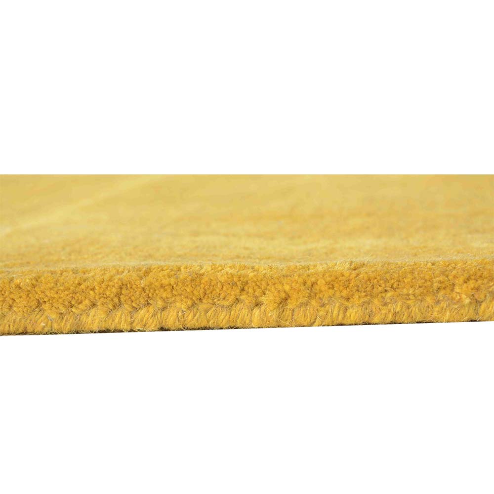 Rugs, (Presto), ICHT1735C5X5, Yellow Color Solid Hand Tufted Round Wool Carpet-VT15921-72X72 inches