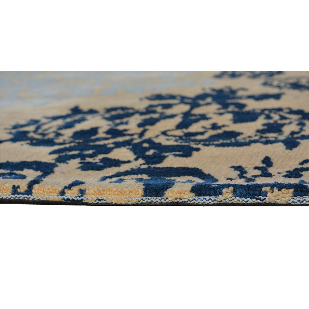 Rugs, (Presto), ICKC122C4X6, Blue and Beige Abstract Polyester Carpet-VT15927-48X72 inches