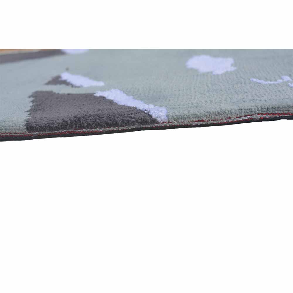 Rugs, (Presto) ICKC201C6X9, Red & Grey colour Floral Polyester Carpet-VT 15950-72X108 inches