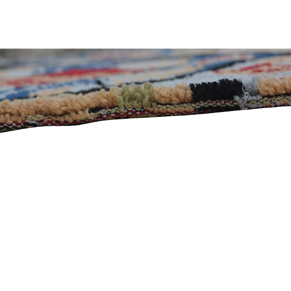 Rugs, (Presto), ICKC25C5X7, Blue, Black and Red Abstract Polyester Carpet, Rugs - VT-15964-60X84inches