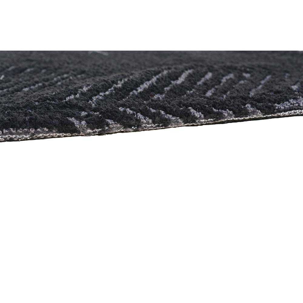 Rugs, (Presto), ICKC275C2X5, Black and Grey Abstract Polyester Carpet, Rugs- VT-15969