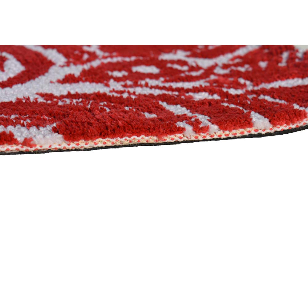 Rugs, (Presto), ICKC281C6X9, Red and White Abstract Polyester Carpet, Rugs - VT-15970-72X108inches