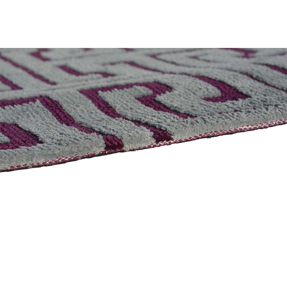 Rugs, (Presto), ICKC317C5X7, Grey and Purple Abstract Polyester Carpet, Rugs -VT-15980-60X84inches